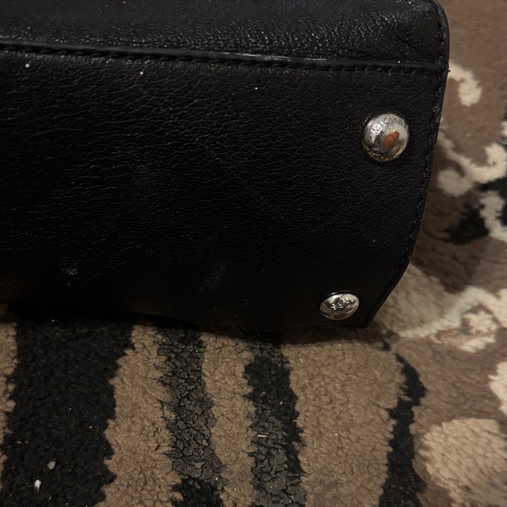 Michael Kors Black Leather Tote Bag - Picture 3 of 7